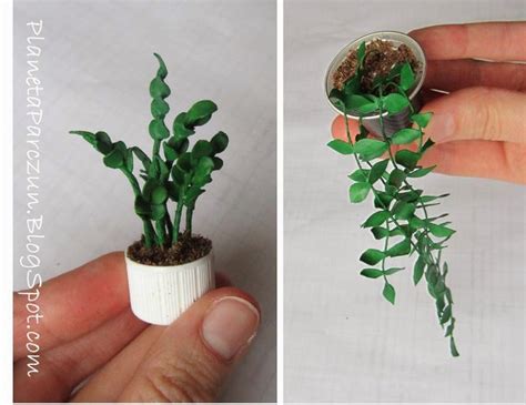 Mini plants, Miniature plants, Dollhouse miniature tutorials