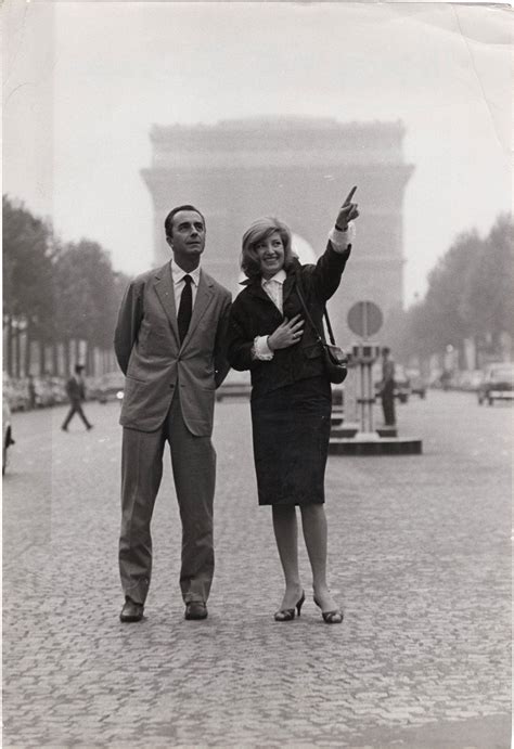 Original photograph of Monica Vitti and Michelangelo Antonioni in Paris