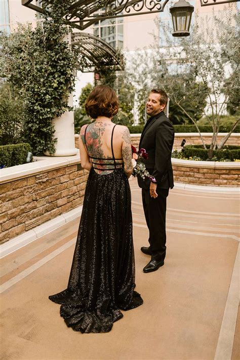 Badass Venetian Las Vegas Elopement with a Black Sequinned Dress and ...