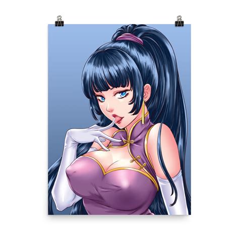 sexy anime girl mei ecchi waifu big boobs poster etsy