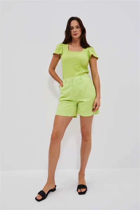 Szorty z wysokim stanem-L - Moodo | Moda Sklep EMPIK.COM