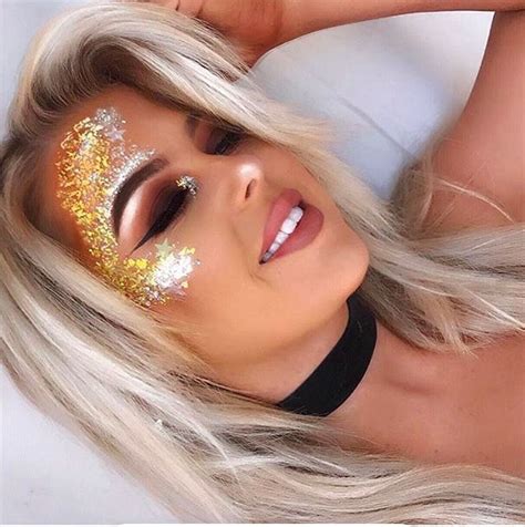Simple Festival Glitter Makeup
