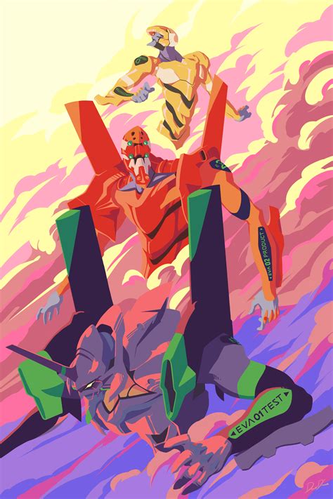 Wallpaper : Neon Genesis Evangelion, 2D, mech, clouds, EVA Unit 00, EVA ...