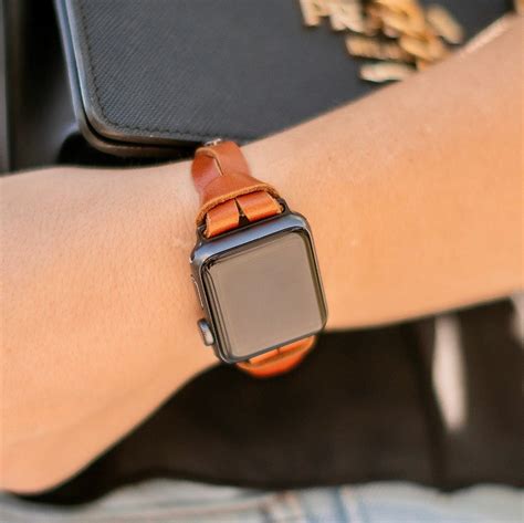 Slim Leather Apple Watch Strap Band 38mm 40mm 41mm 42mm 44mm 45mm Women ...