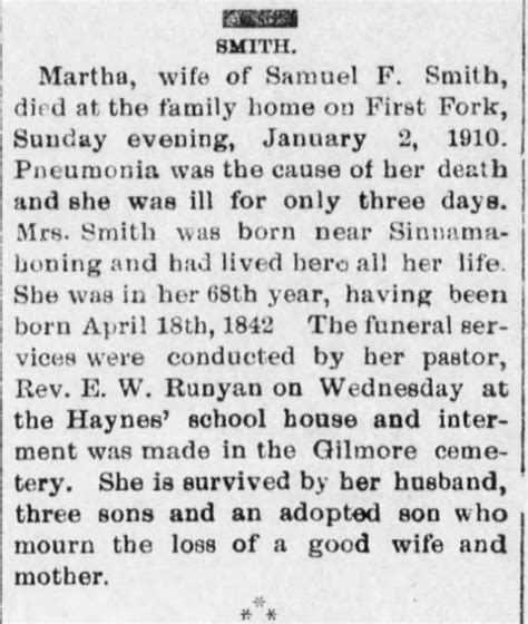 Martha Smith (1842-1910) - Find a Grave Memorial