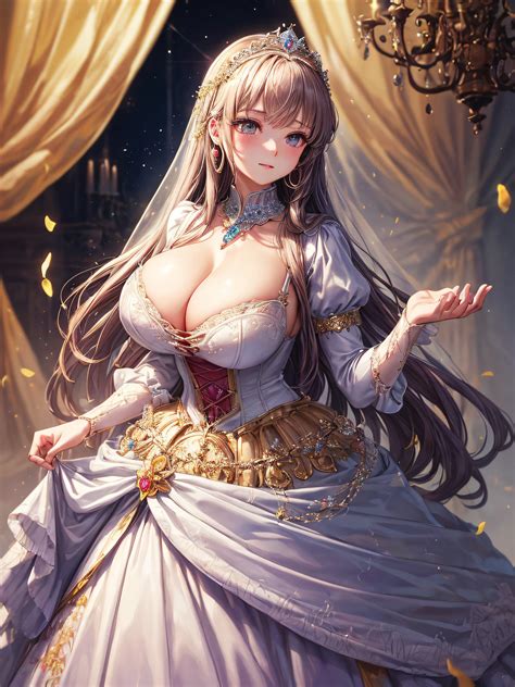 A woman in a dress with a tiable and a veil - SeaArt AI