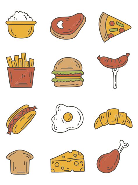 Gambar Makanan Kartun Png, Vektor, PSD, dan Clipart Dengan Background