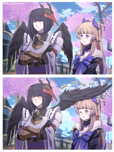 Dynasty Reader » Image › Cesarzebrah, Kokomi x Sara, Genshin Impact, Yuri