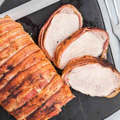 Grilled Bacon Wrapped Pork Loin - grillonadime.com
