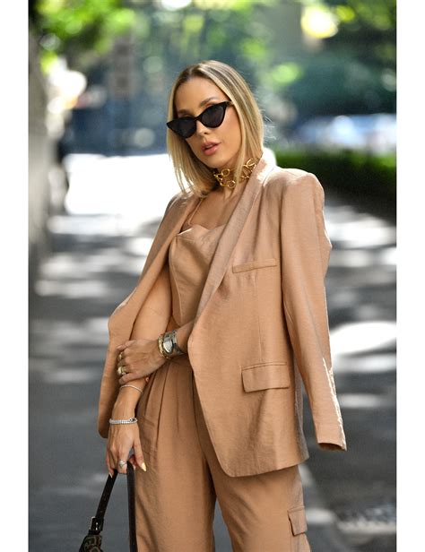 Blazer Alfaiataria Adriana Nude | Delight Store