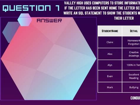 computer science sql teaching resources