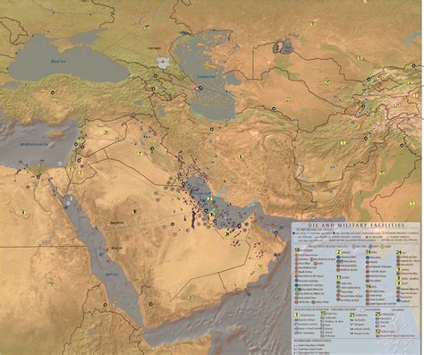 Middle East Oil Fields Map - Staci Elladine