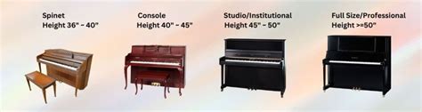 upright piano types  styles  height