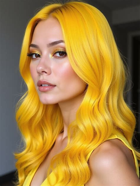 yellow hair ideas   bold  playful