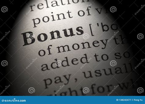definition  bonus stock image image  finance page