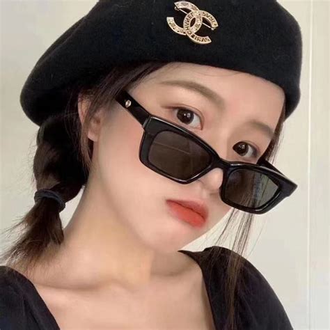 jual kacamata hitam wanita korean gaya rectangle kacamata hitam