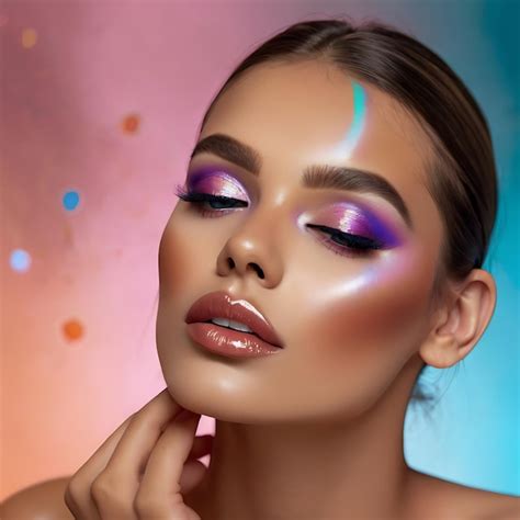 image   girl undergoing  makeover   focus   cosmetics