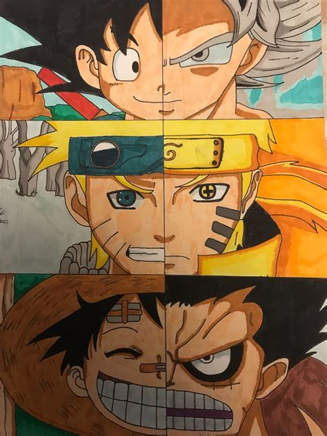 GOKU / NARUTO / LUFFY | Luffy, Naruto, Goku