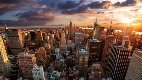 Wallpaper : city, cityscape, night, skyline, skyscraper, evening, New ...