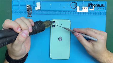 Замена стекла основной (задней) камеры на iPhone 11 - YouTube