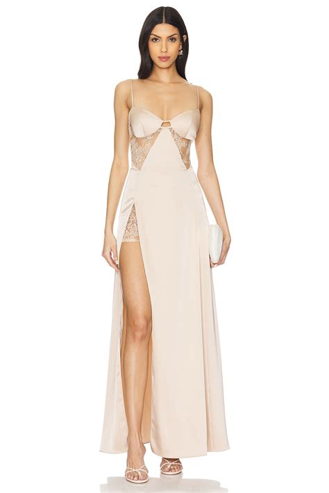 Katie May Ariana Gown in Cafe | REVOLVE