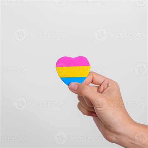 pansexual pride day  lgbt pride month concept hand holding pink