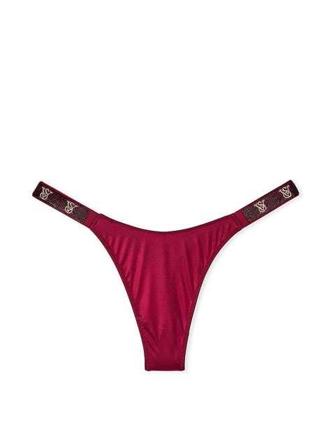 Campari Red Thong Shine Strap Knickers | Victoria's Secret UK
