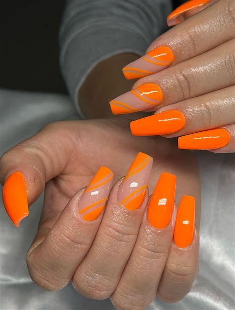 Summer Neon Orange Nail Designs of 2025| Morovan