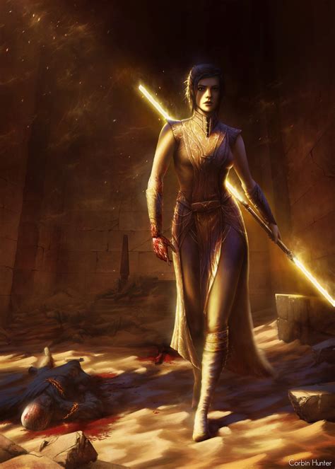 Bastila Shan, fantasy art, artwork, Star Wars, Knights of the Old