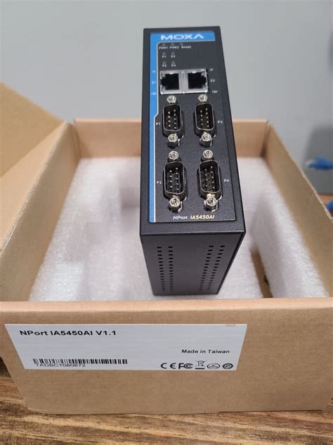 Moxa NPort IA5450A V1.1 Brand New Quad-Serial to Dual-ETHNET Switch | eBay