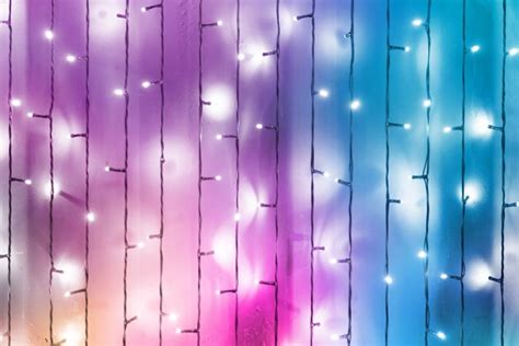 Colorful Christmas Lights Backdrops Streamer Background For Studio Sale