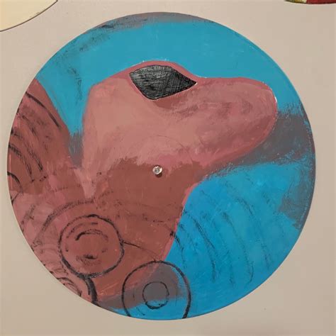 meddle pink floyd hand painted album cover  vinyl record etsy