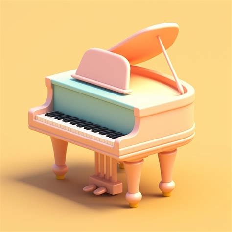 Cartoon piano 3D | Premium AI-generated image