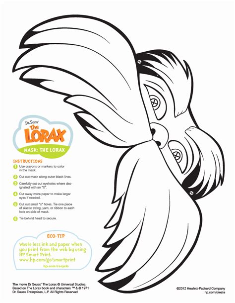 Lorax Mustache Printable – Peterainsworth