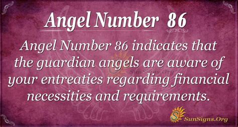 Angel Number 86 Meaning - Let Go Of Material Concerns - SunSigns.Org