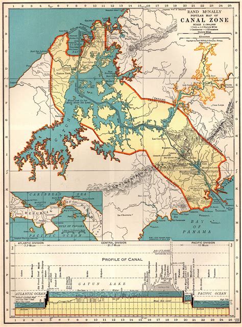 map of where the panama canal is