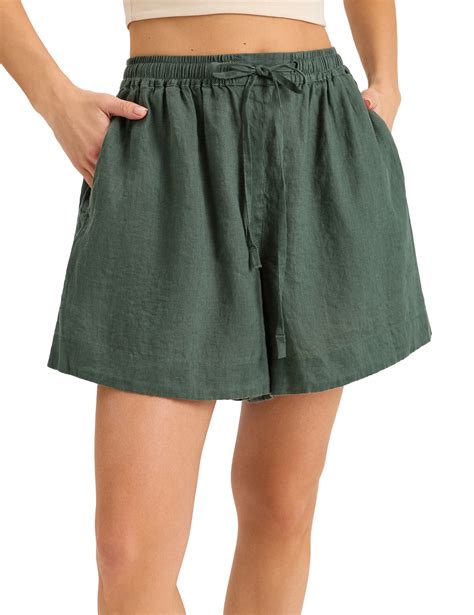 Шорты женские короткие серии LINEN, цвет фисташковый купить в Москве