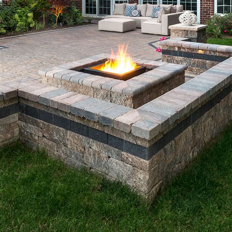 Unilock Estate Wall - Fireplace Stone & Patio