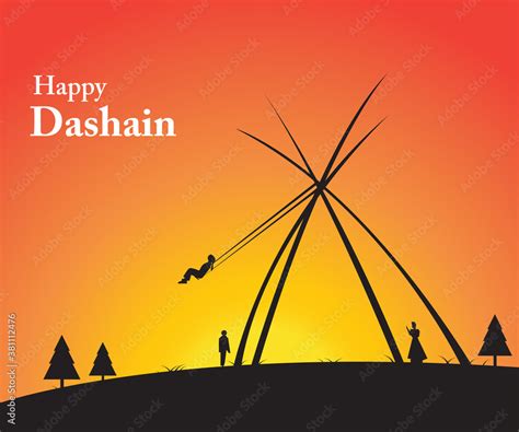 Vector illustration of peoples celebrating Dashain festival by playing ...