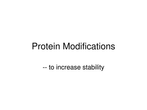 protein modifications powerpoint    id