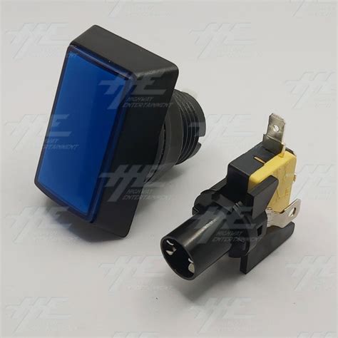 rectangular high profile illuminated push button blue  bulb included