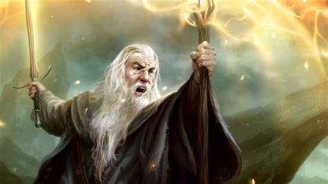 wallpaper anime angel  lord   rings gandalf mythology