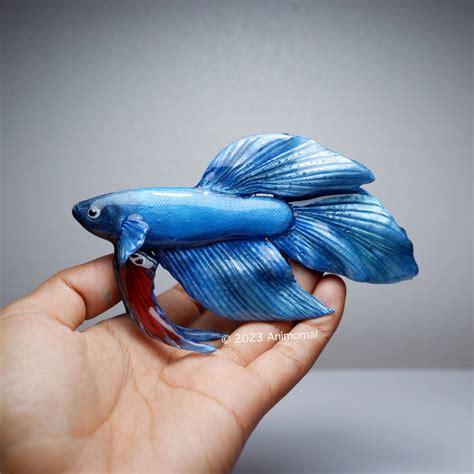Handmade Replica Veiltail Blue Betta - Etsy