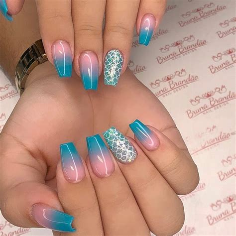 Decoração De Unhas Em Gel Azul - Unhas em gel azul: 55 inspirações e tutoriais