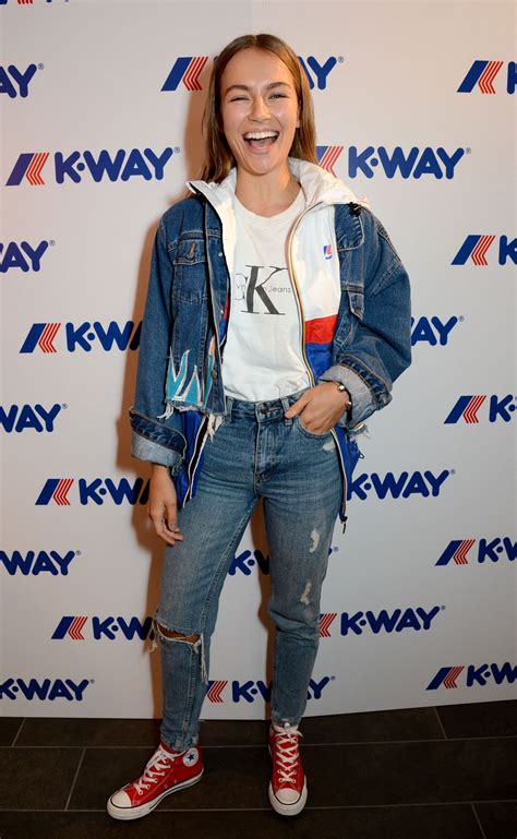 EMMA LOUISE at K-Way Flagship Store Opening in London 10/04/2017