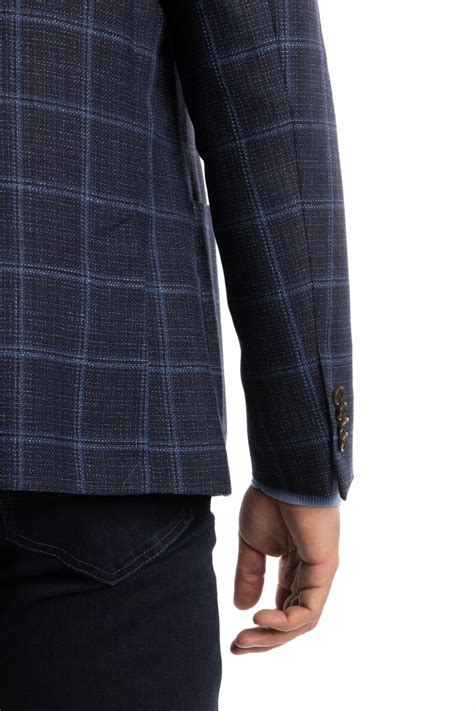 Modré sako Dalton s jemnou kostkou | Anthony's