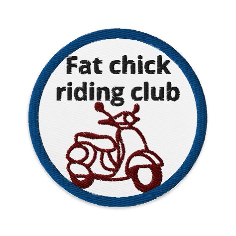 Fat chick riding club – Embroidered patches