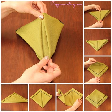 Easy Paper Napkin Folding Step By Step - Printable Templates Free