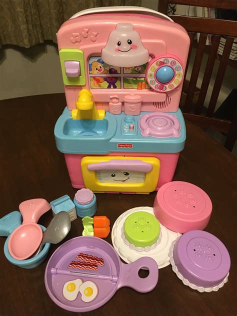 purple fisher price kitchen