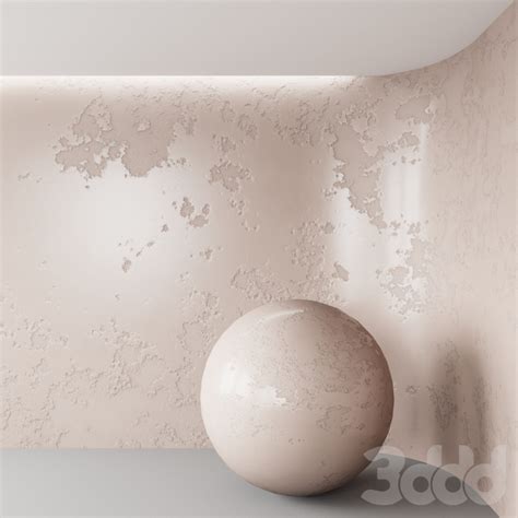 3d модели: Стены, обои - Декоративная штукатурка